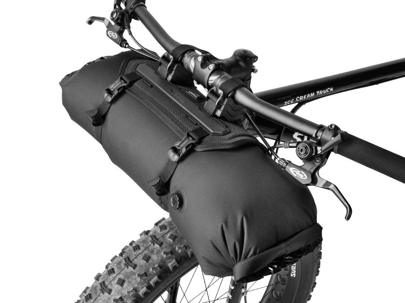 Topeak FrontLoader Bike Bag (Black) â€“ 8L Waterproof Handlebar Bag for Bikepacking, Includes Removable Dry Bag, Quick-Release Mounts & Air Release Valve - Image 3